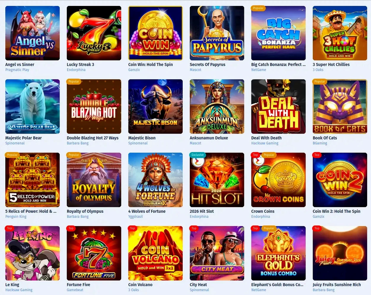 Jokery Casino Spielübersicht